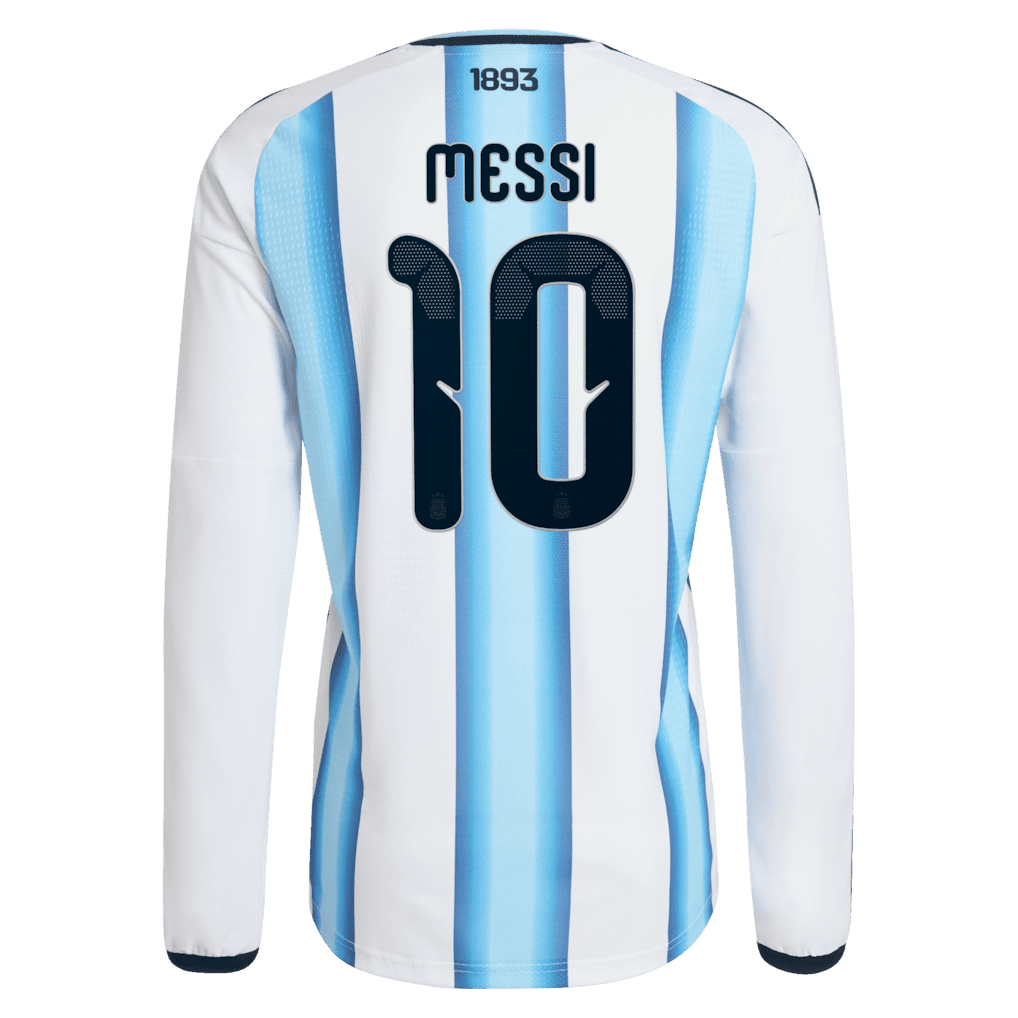 Lionel Messi 10 Argentina 2026 Long Sleeve Home Soccer Jersey - Men's