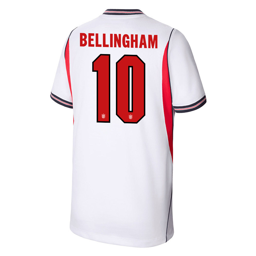 Jude Bellingham 10 Youth England National Team 2026 Home Soccer Jersey - White