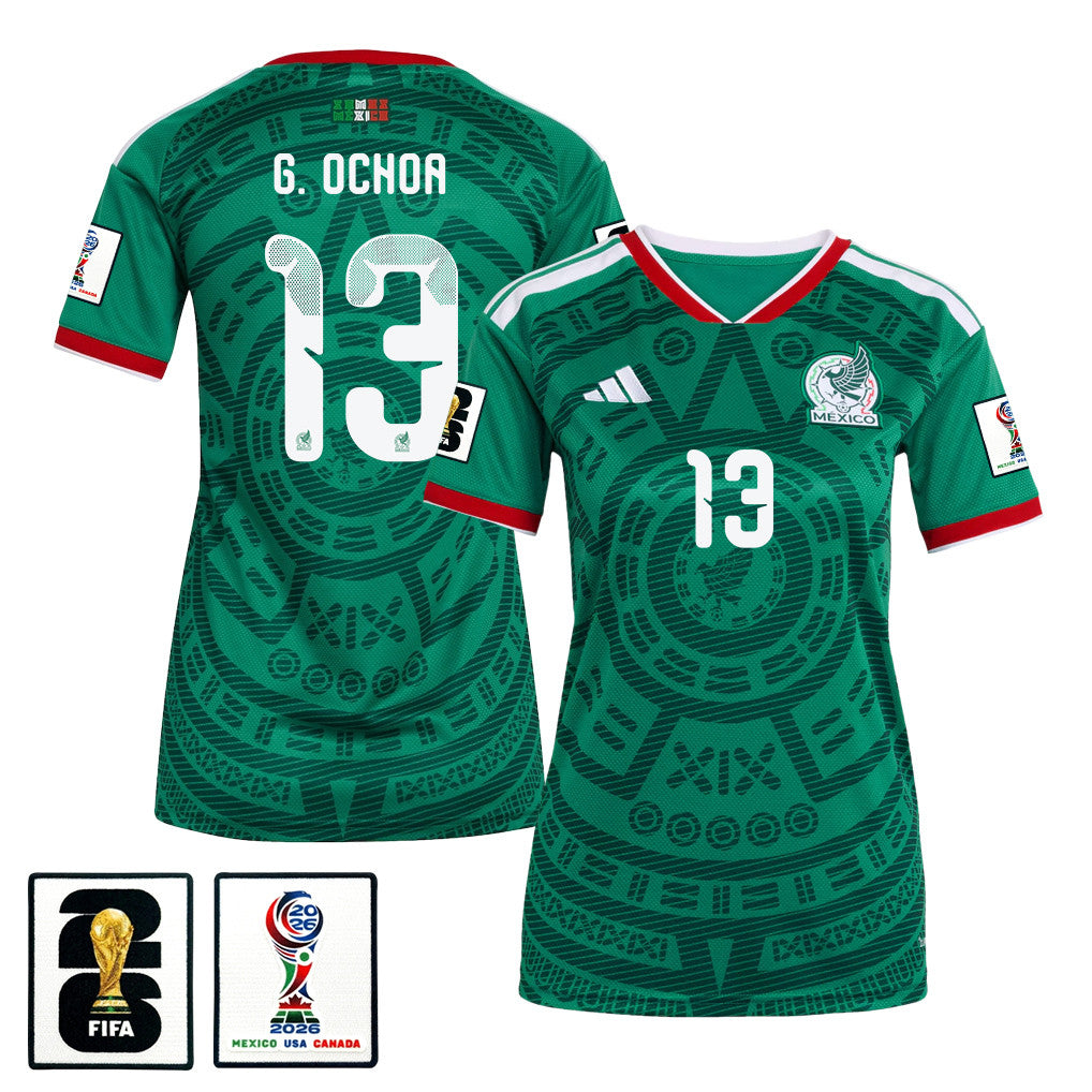 Guillermo Ochoa 13 Women's Mexico National Team 2026 Home Soccer Jersey - Green