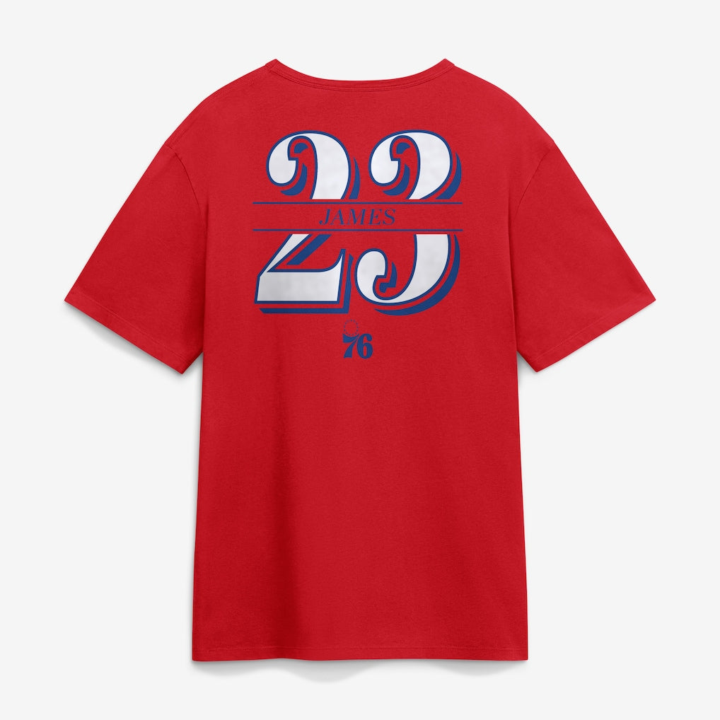 LeBron James Philadelphia 76ers Fanatics In The Paint Name & Number T-Shirt - Royal