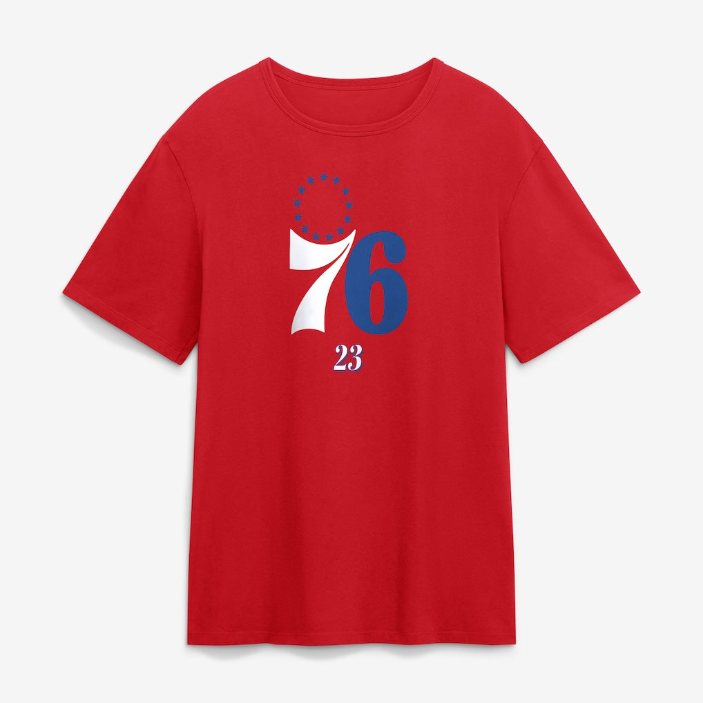 LeBron James Philadelphia 76ers Fanatics In The Paint Name & Number T-Shirt - Royal