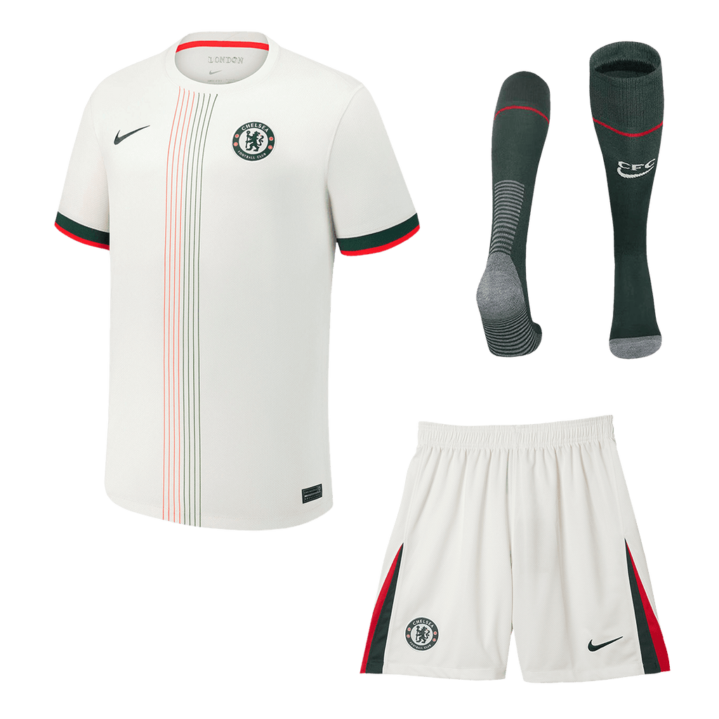 Chelsea Away Football Shirt Kit(Jersey+Shorts+Socks) 2025/26 White