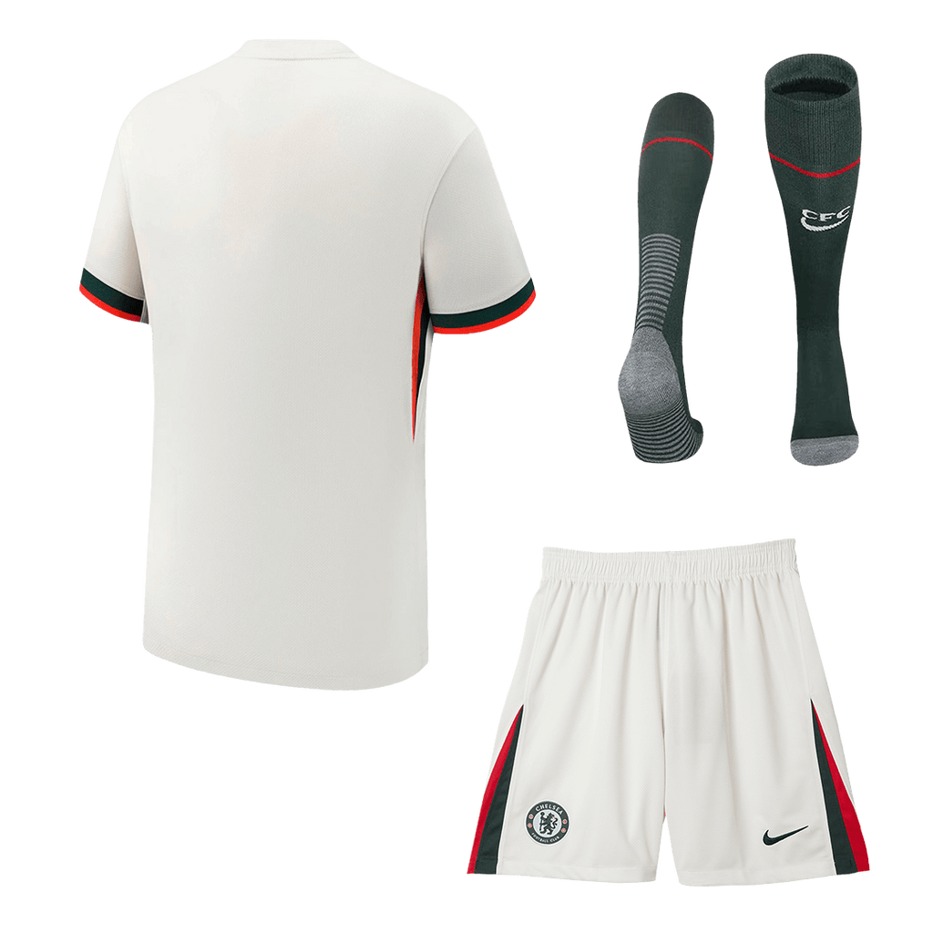 Chelsea Away Football Shirt Kit(Jersey+Shorts+Socks) 2025/26 White