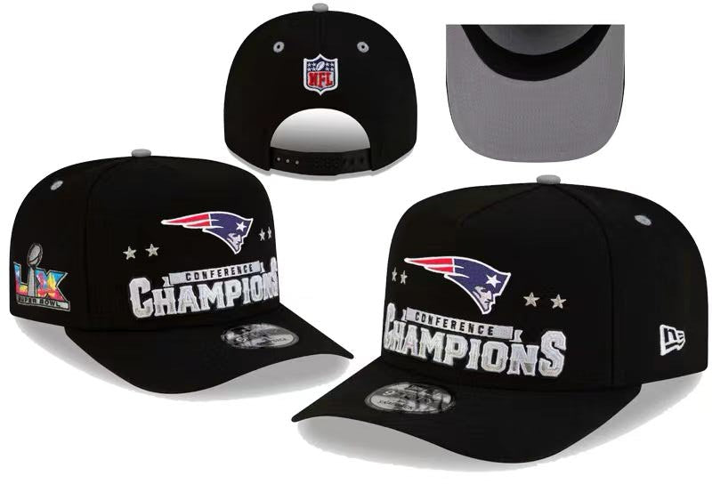 New Era 9FIFTY New England Patriots Conference Champions Snapback Hat - Black