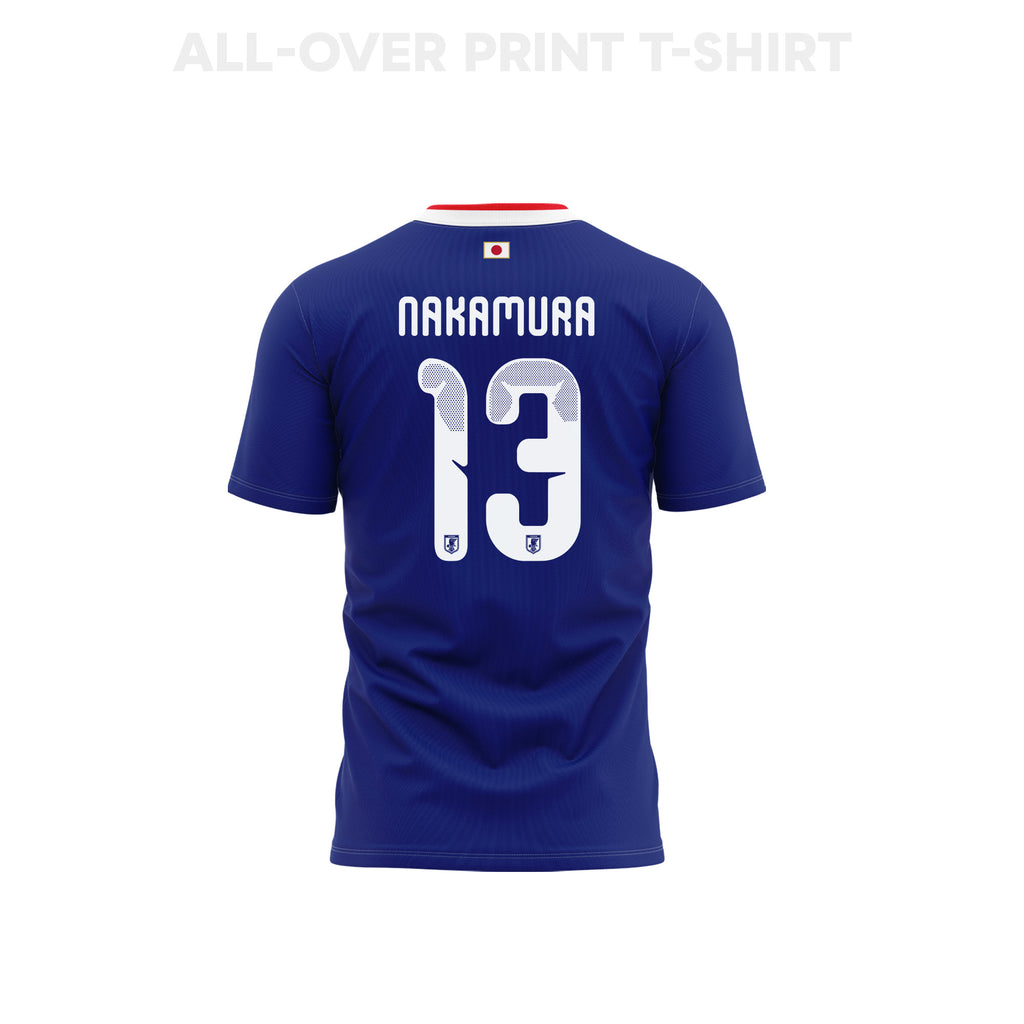 Keito Nakamura #13 Japan  2026 World Cup Home 3D T-Shirt Fully Printed Soccer  – Unisex, Blue