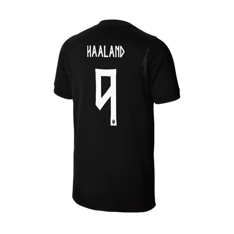 Erling Haaland #9 Youth Norway National Team 2026 World Cup Away Soccer Jersey - Black