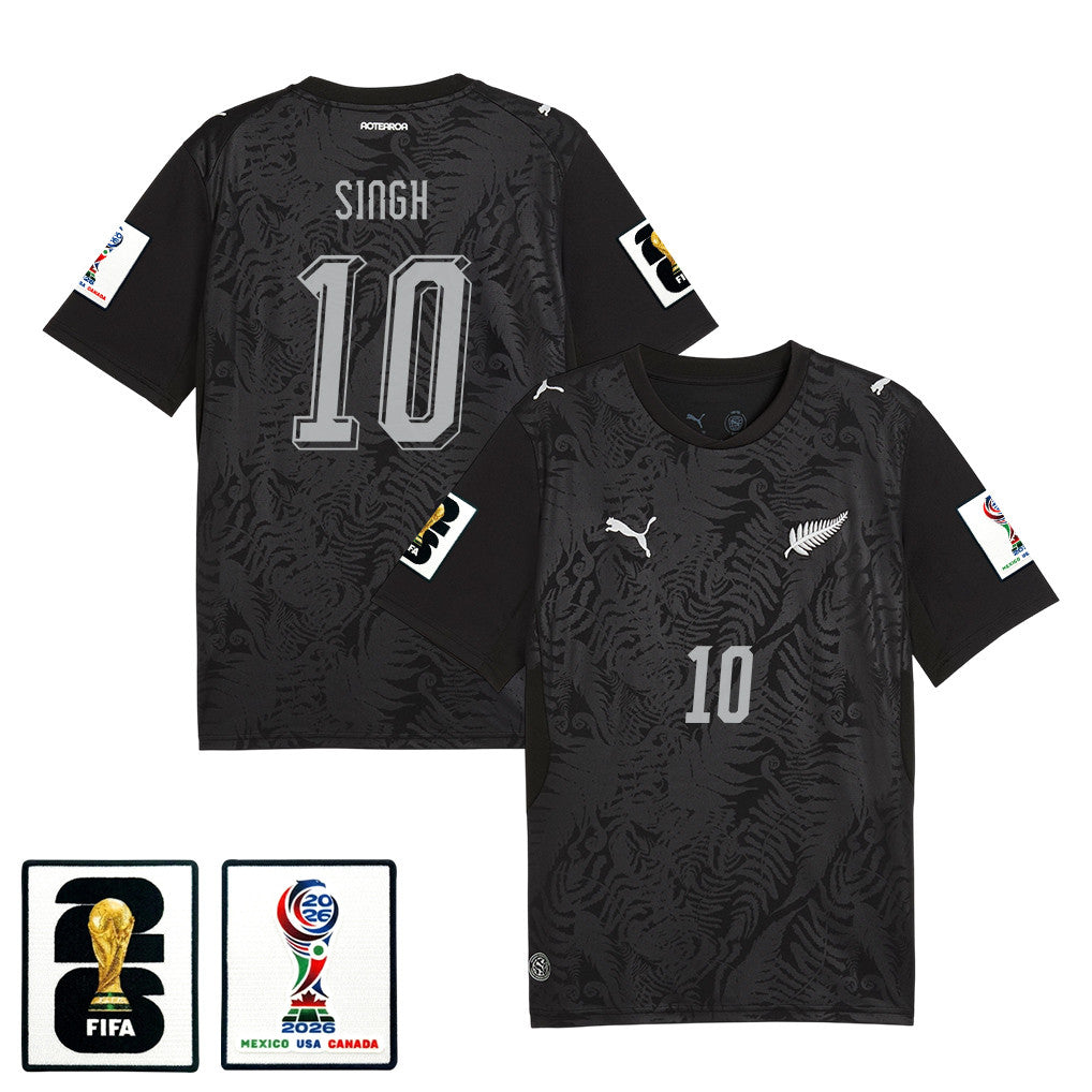 Sarpreet Singh #10 New Zealand National Team  2026 World Cup Home Soccer Jersey - Black, Men