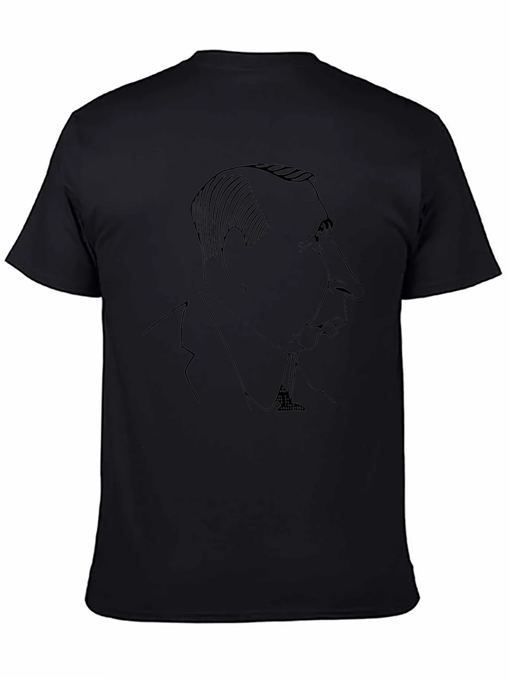 Caricature Silhouette Black T-Shirt