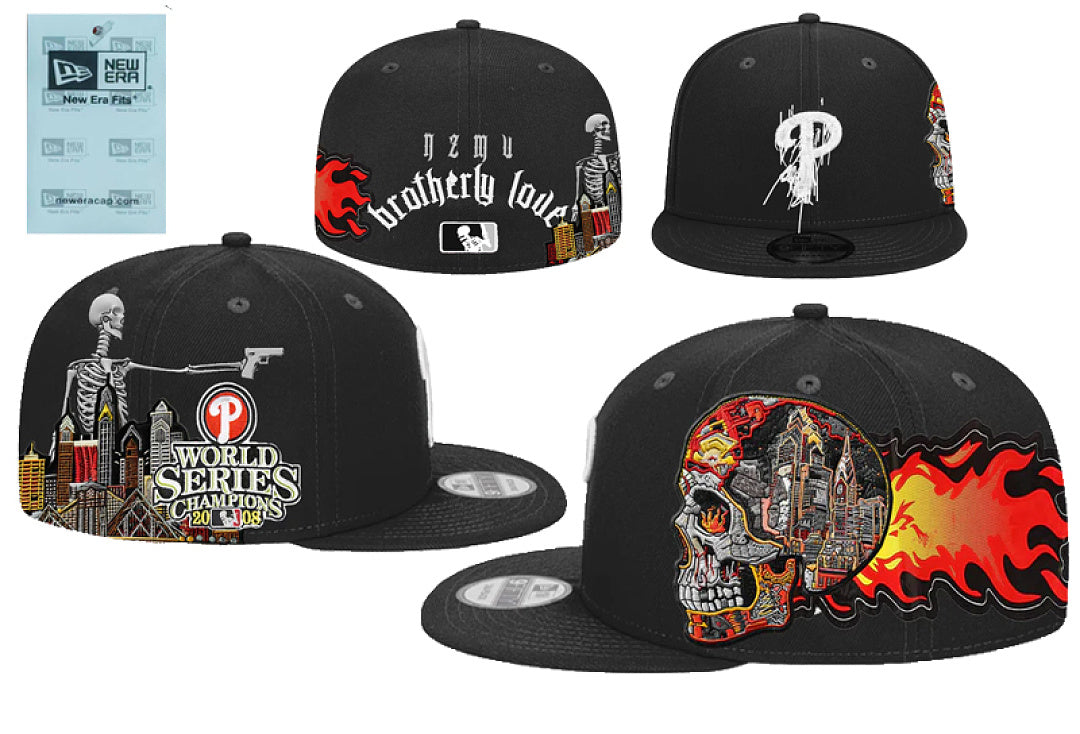 Unisex New Era Fitted Flat Brim Hat Multi Team Embroidery Hip Hop Baseball Cap