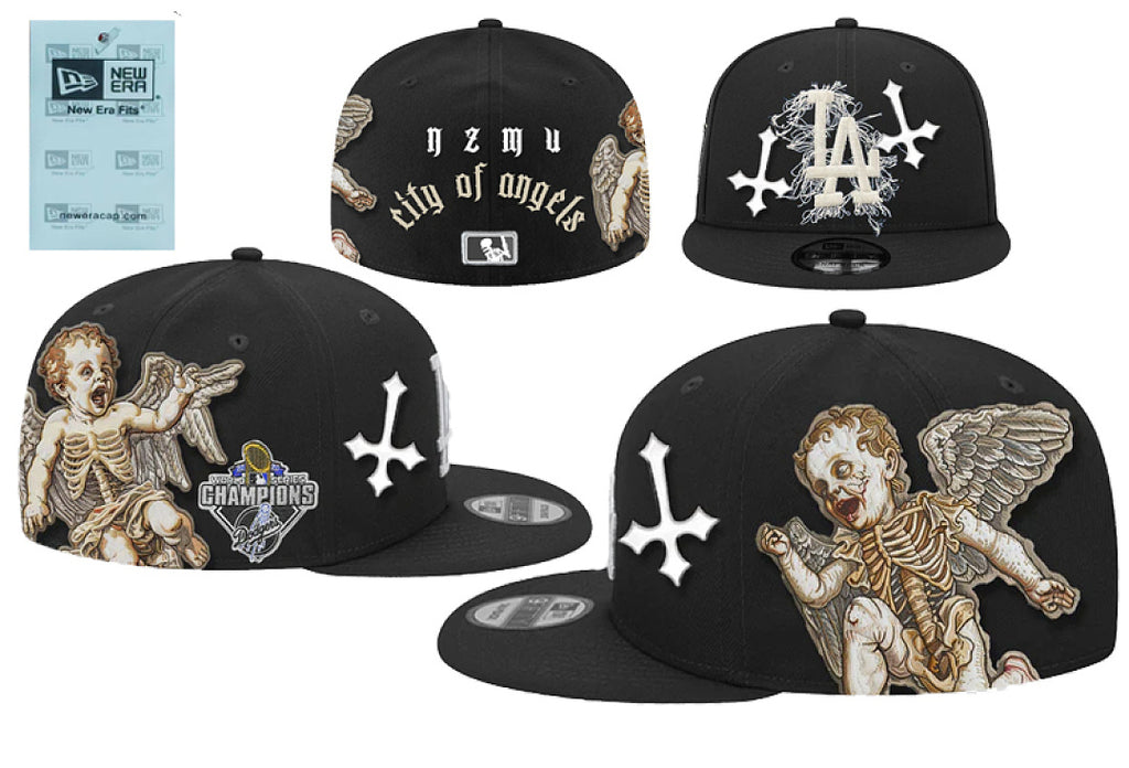 Unisex New Era Fitted Flat Brim Hat Multi Team Embroidery Hip Hop Baseball Cap