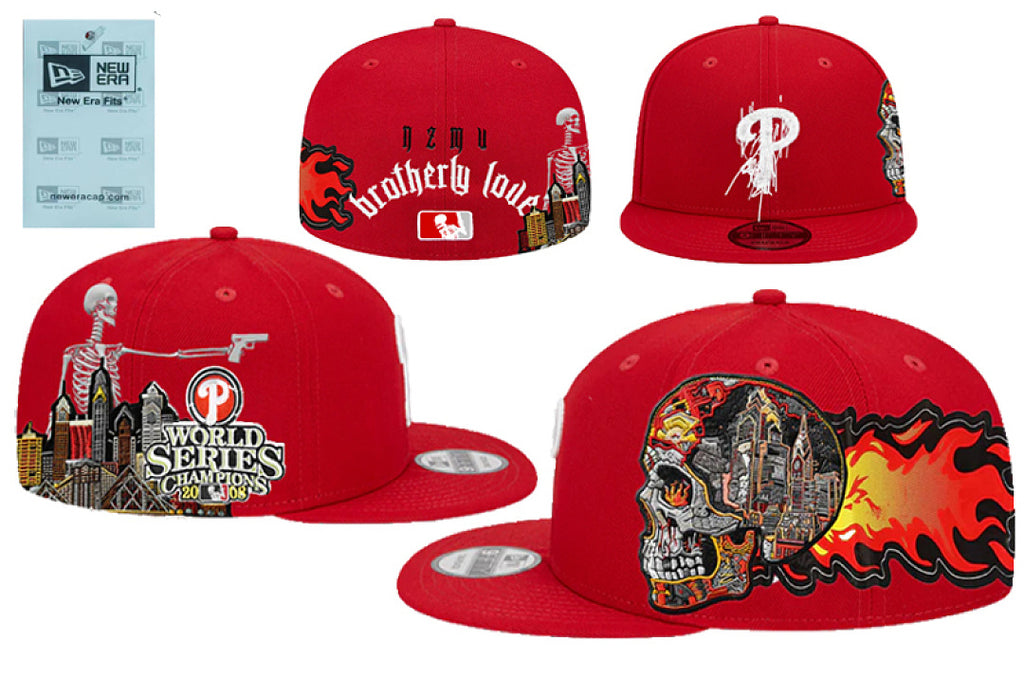 Unisex New Era Fitted Flat Brim Hat Multi Team Embroidery Hip Hop Baseball Cap
