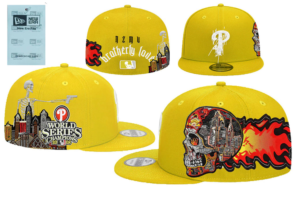 Unisex New Era Fitted Flat Brim Hat Multi Team Embroidery Hip Hop Baseball Cap