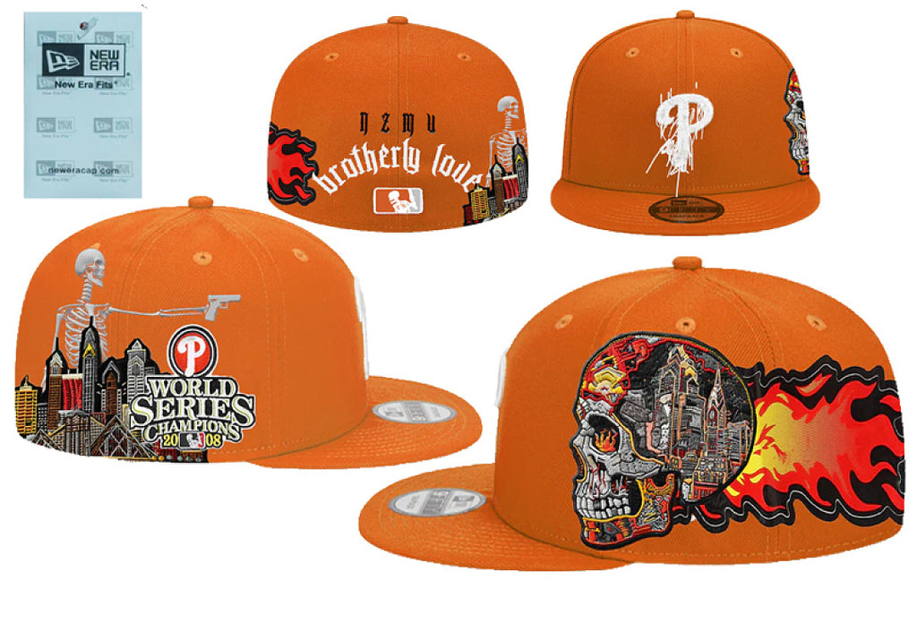 Unisex New Era Fitted Flat Brim Hat Multi Team Embroidery Hip Hop Baseball Cap