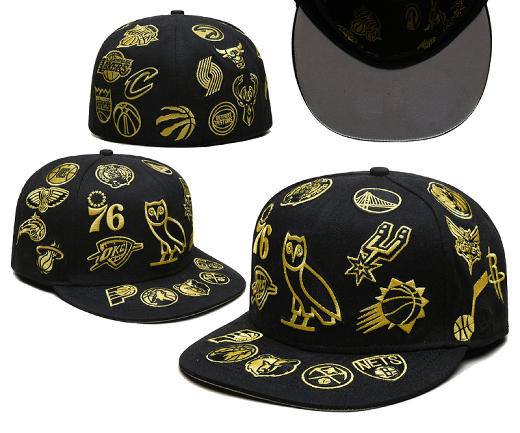 Unisex New Era Fitted Flat Brim Hat Multi Team Embroidery Hip Hop Baseball Cap