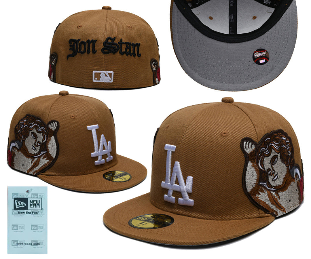Unisex New Era Fitted Flat Brim Hat Multi Team Embroidery Hip Hop Baseball Cap