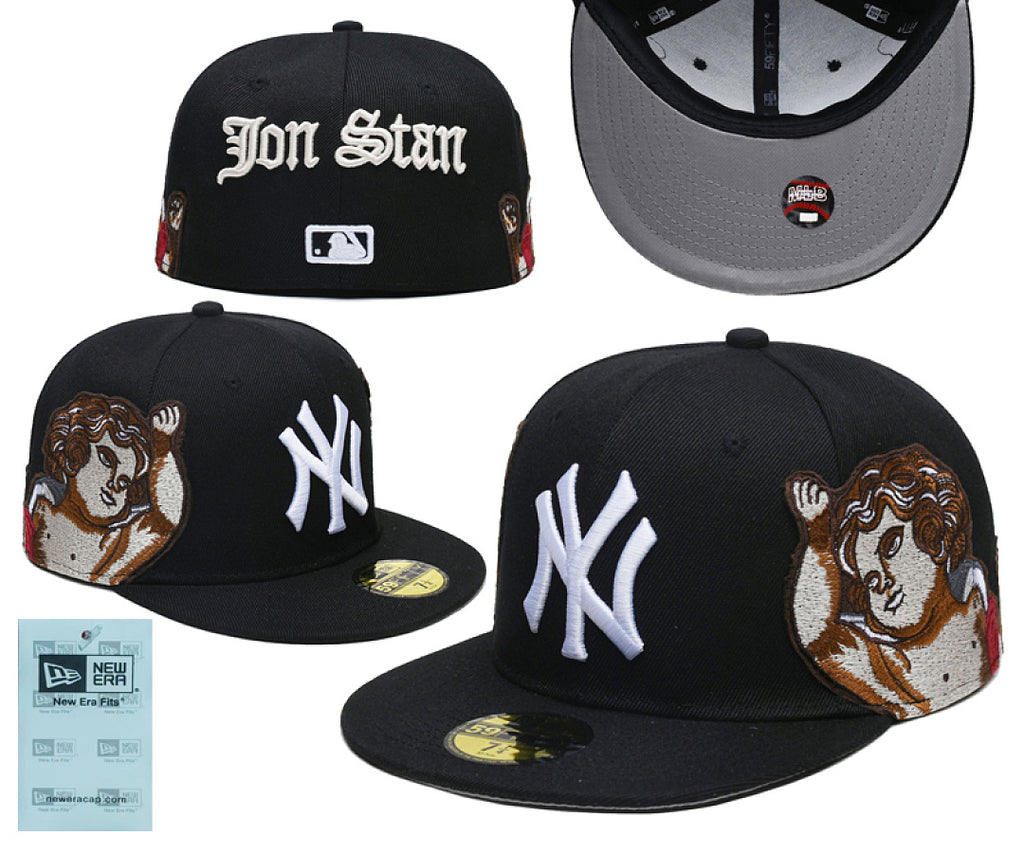 Unisex New Era Fitted Flat Brim Hat Multi Team Embroidery Hip Hop Baseball Caps