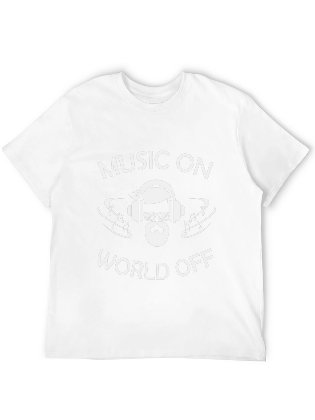 Music On World Off Black Graphic Tee