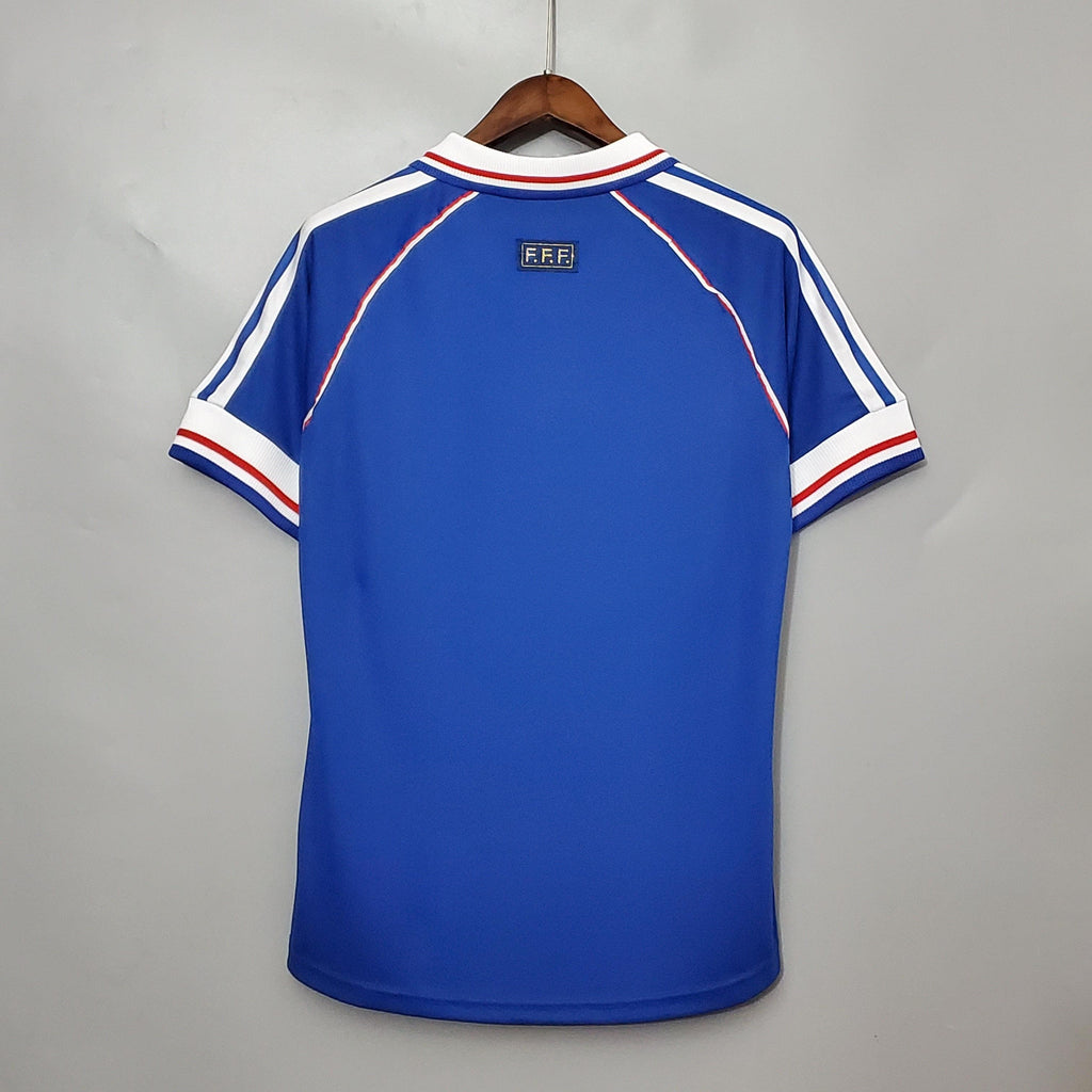 FRANCE HOME 1998/98 - ADIDAS RETRO MEN`S - BLUE/WHITE