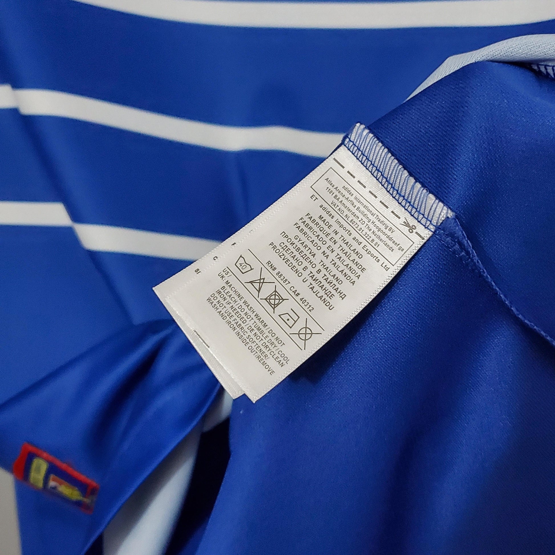 FRANCE HOME 1998/98 - ADIDAS RETRO MEN`S - BLUE/WHITE