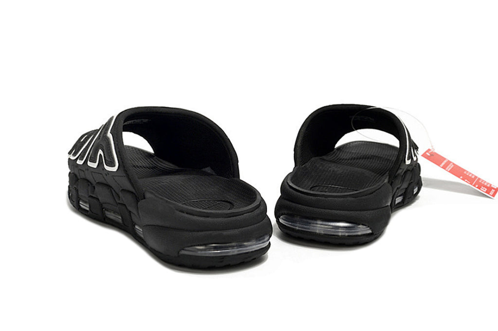 Nike Air More Uptempo Slides Black White FJ7808-002
