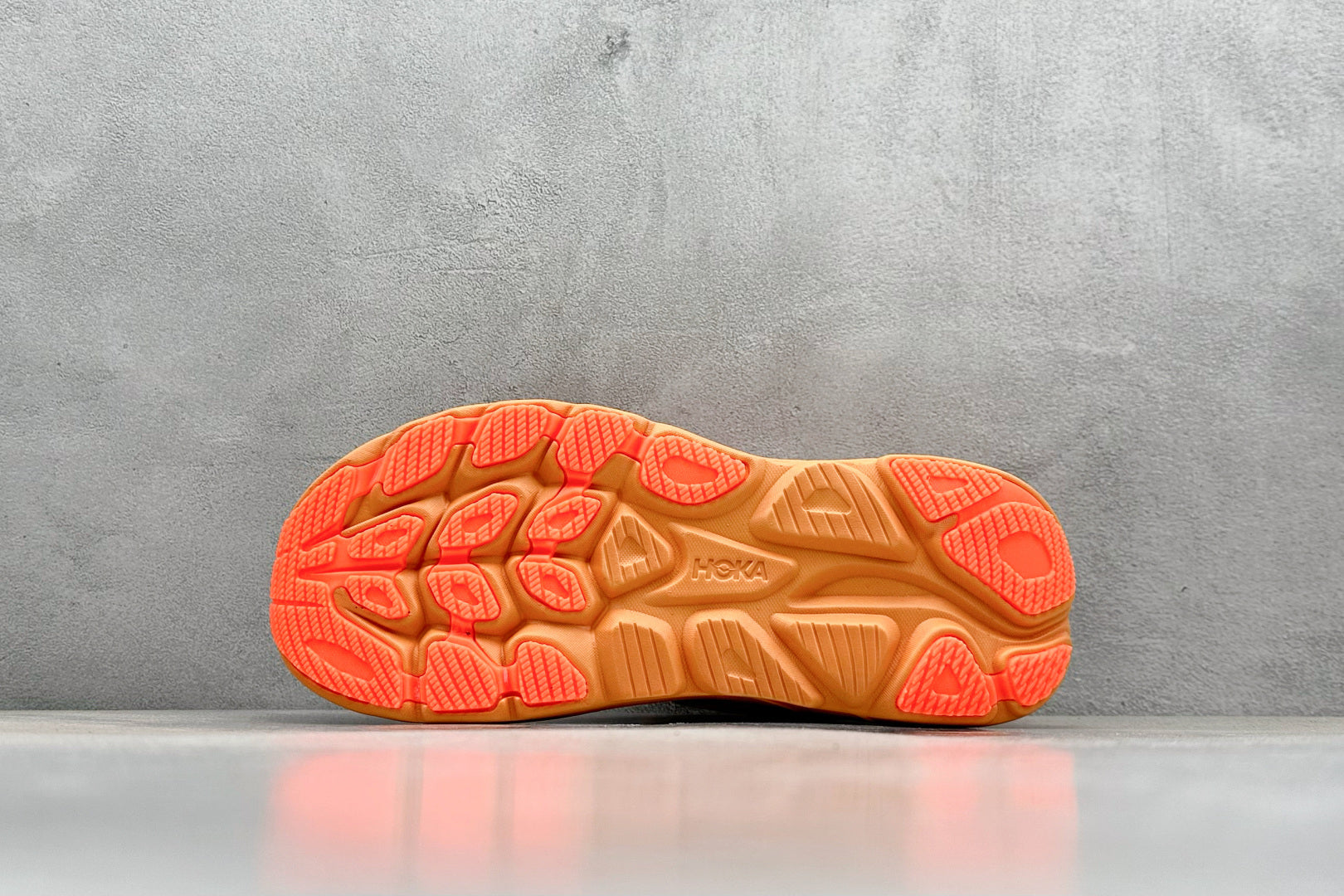 HOKA Clifton 10 Wine Red/Orange Cushioned Athletic Running Trainers Shoe
