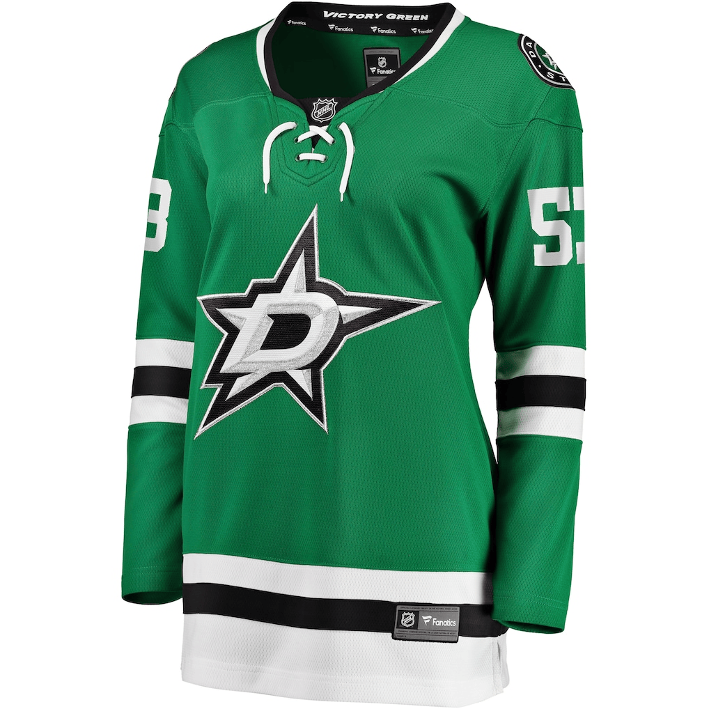 Wyatt Johnston 53 Dallas Stars Women's Home Breakaway Jersey - Kelly Green