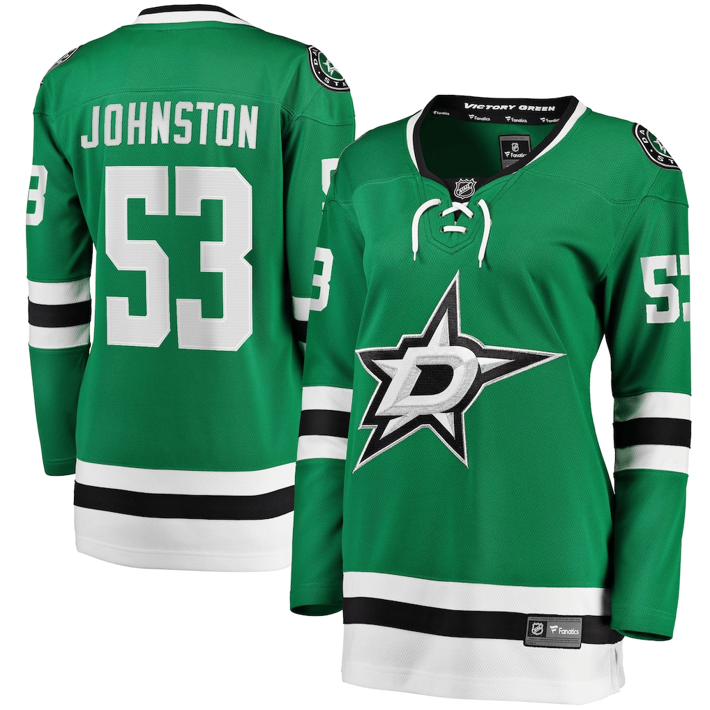 Wyatt Johnston 53 Dallas Stars Women's Home Breakaway Jersey - Kelly Green