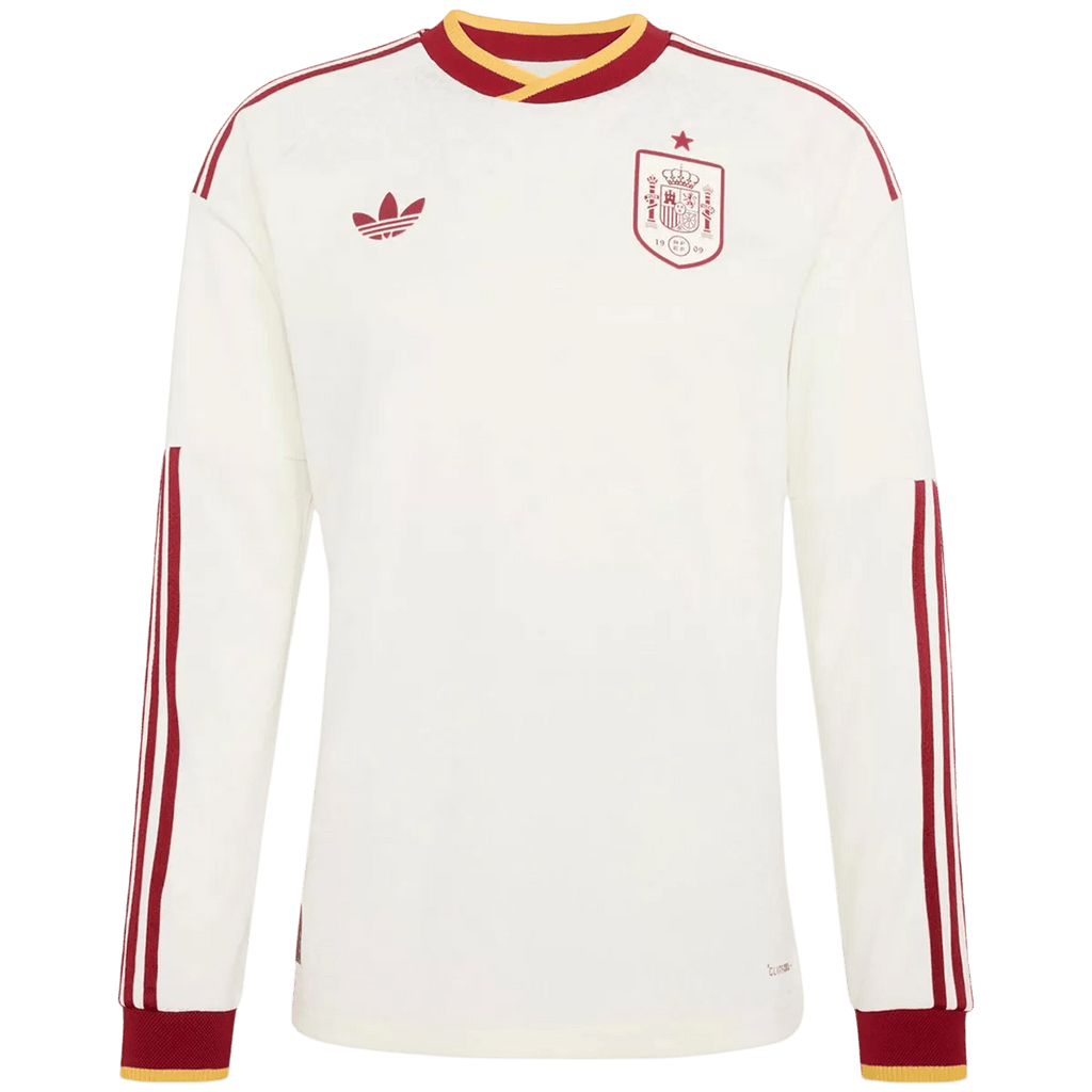Men Fan 2026 Spain Away Long Sleeve Soccer Jersey World Cup 2026 White