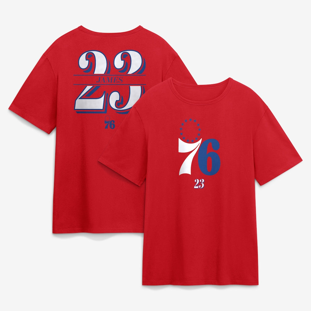 LeBron James Philadelphia 76ers Fanatics In The Paint Name & Number T-Shirt - Royal