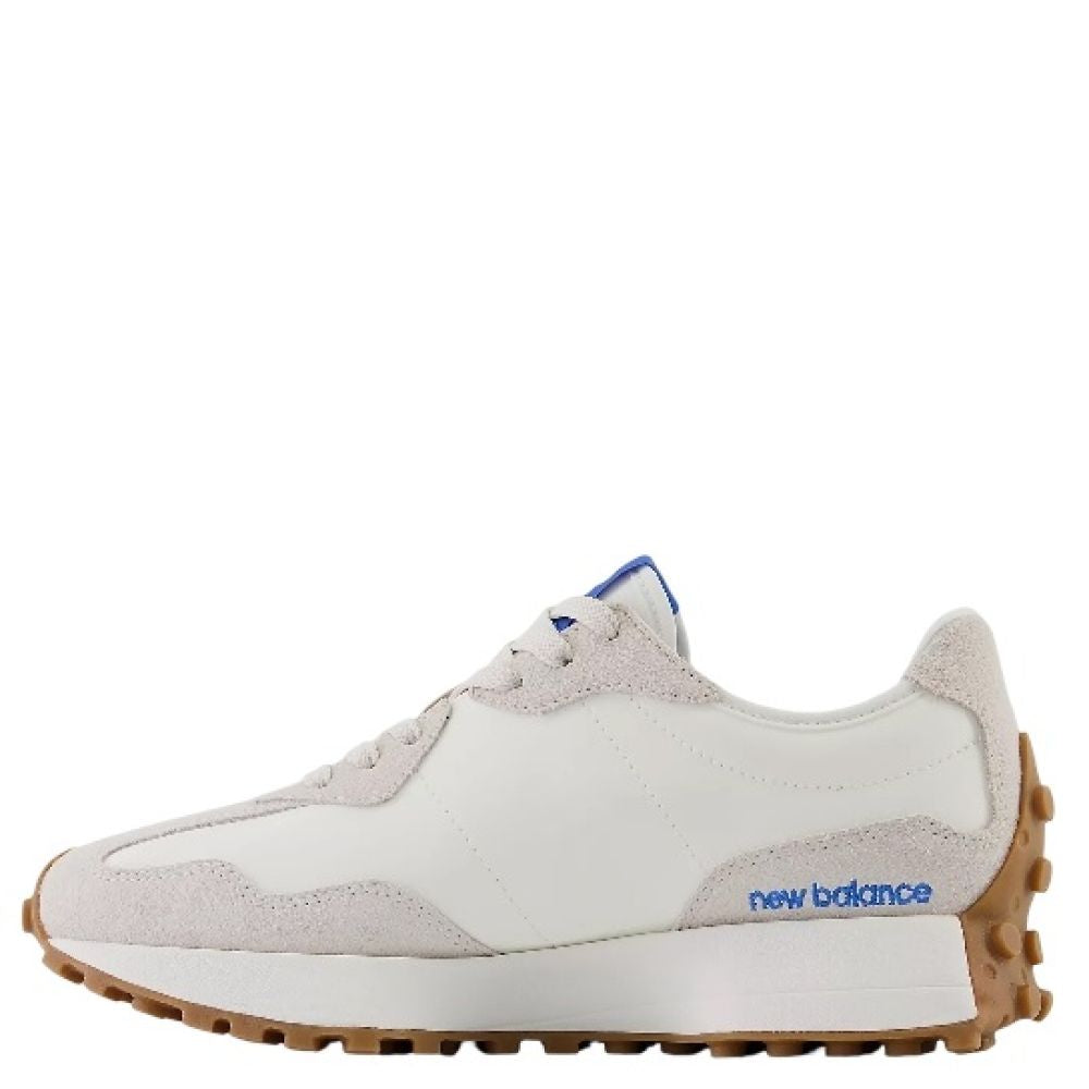 New Balance Women's 327 in Moonbeam with Blue Oasis Shoe