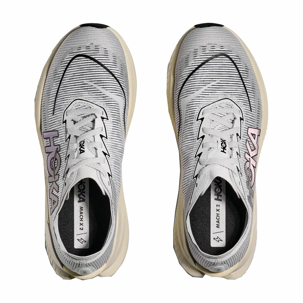 Hoka Unisex Mach X2 (White/Cosmic Grey) Shoe