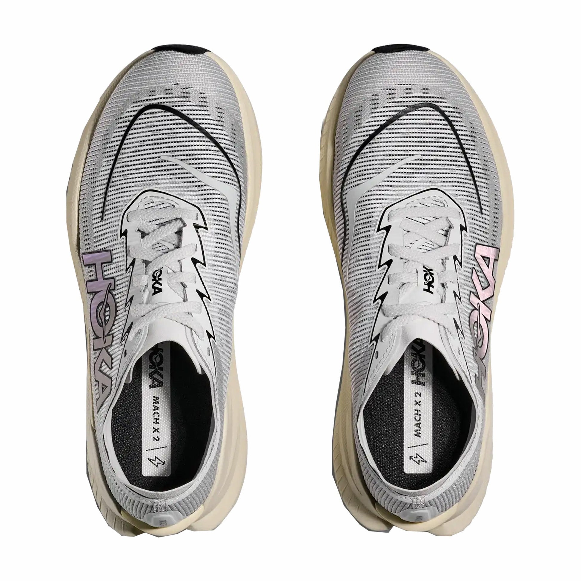 Hoka Unisex Mach X2 (White/Cosmic Grey) Shoe