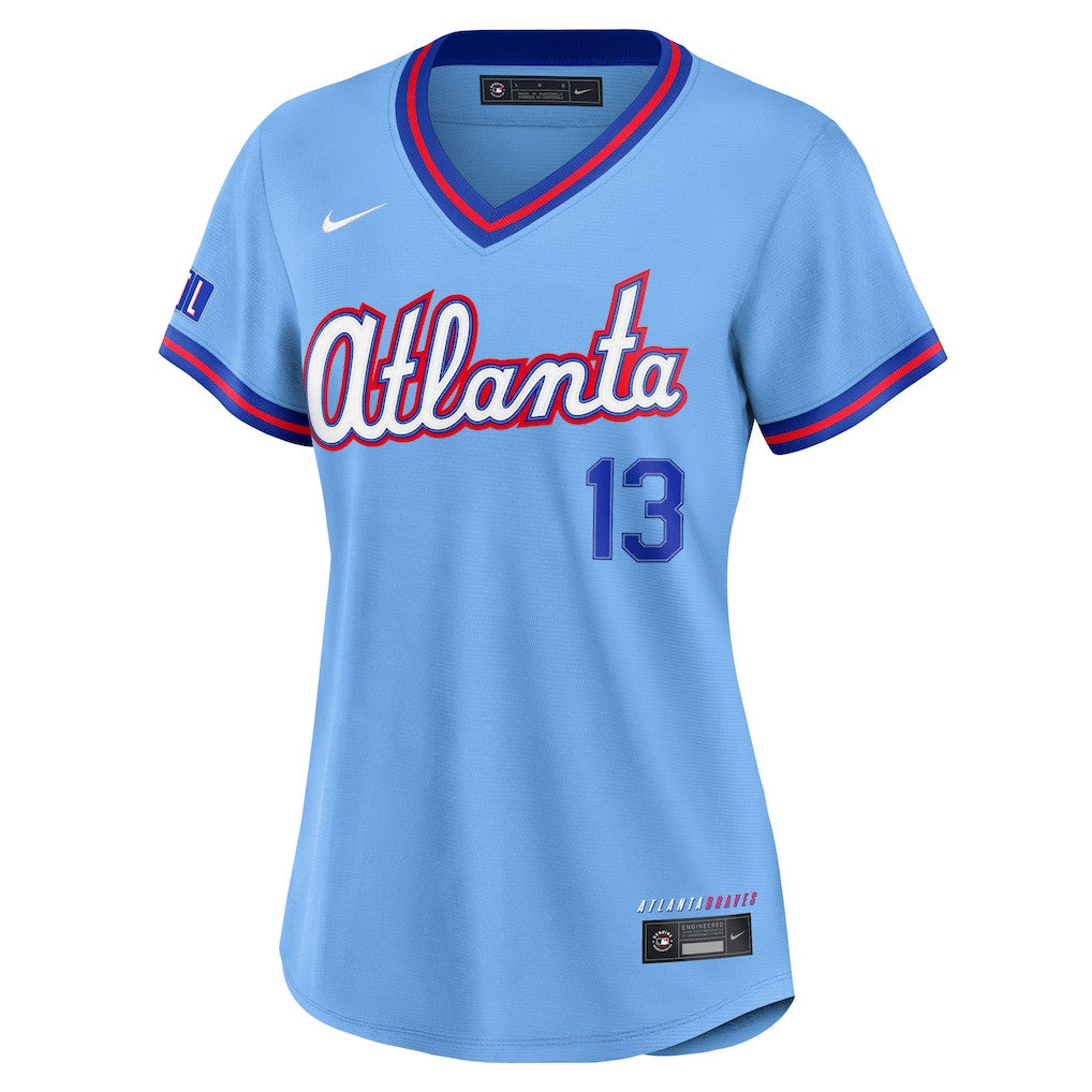 Ronald Acuña Jr. 13 Atlanta Braves Women's 2026 City Connect Jersey - Powder Blue