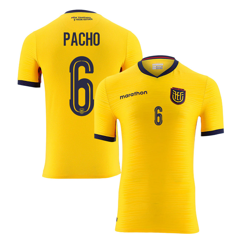 Willian Pacho 6 Ecuador National Team 2026 Home Soccer Jersey - Yellow, Men
