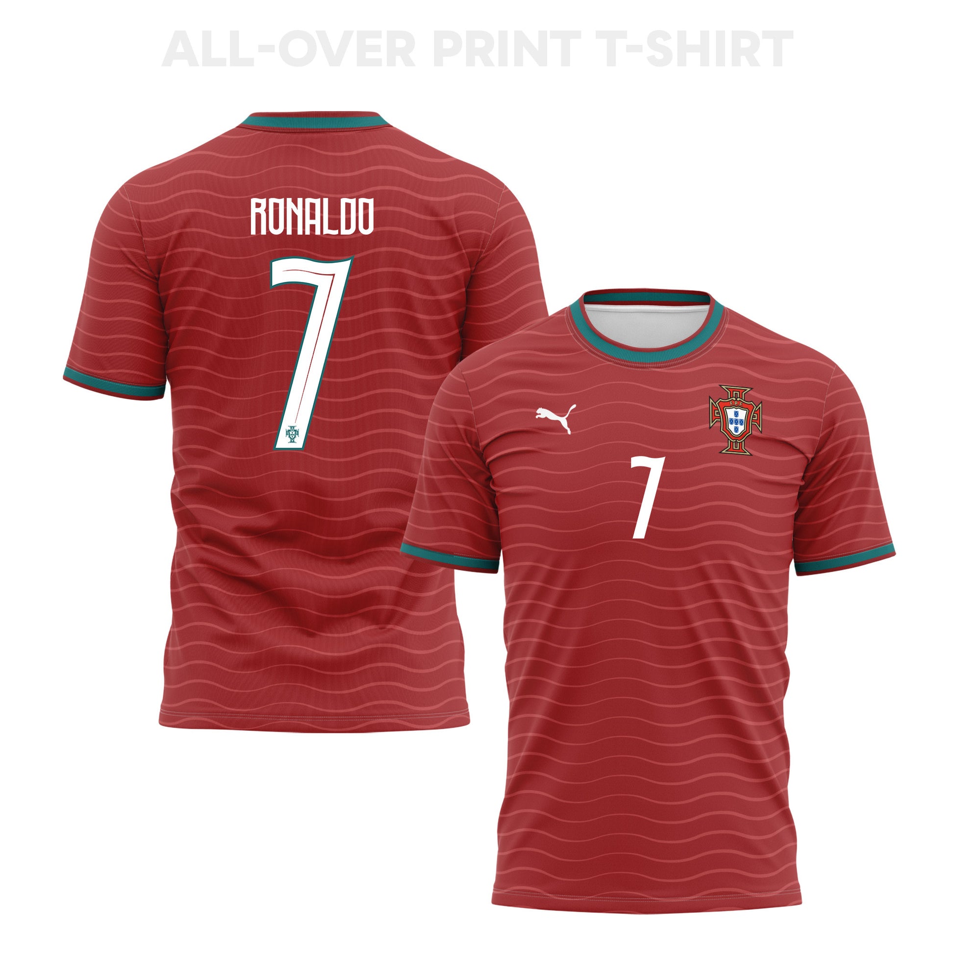 Cristiano Ronaldo 7 Portugal 2026 Home 3D T-Shirt Fully Printed Soccer  – Unisex, Red