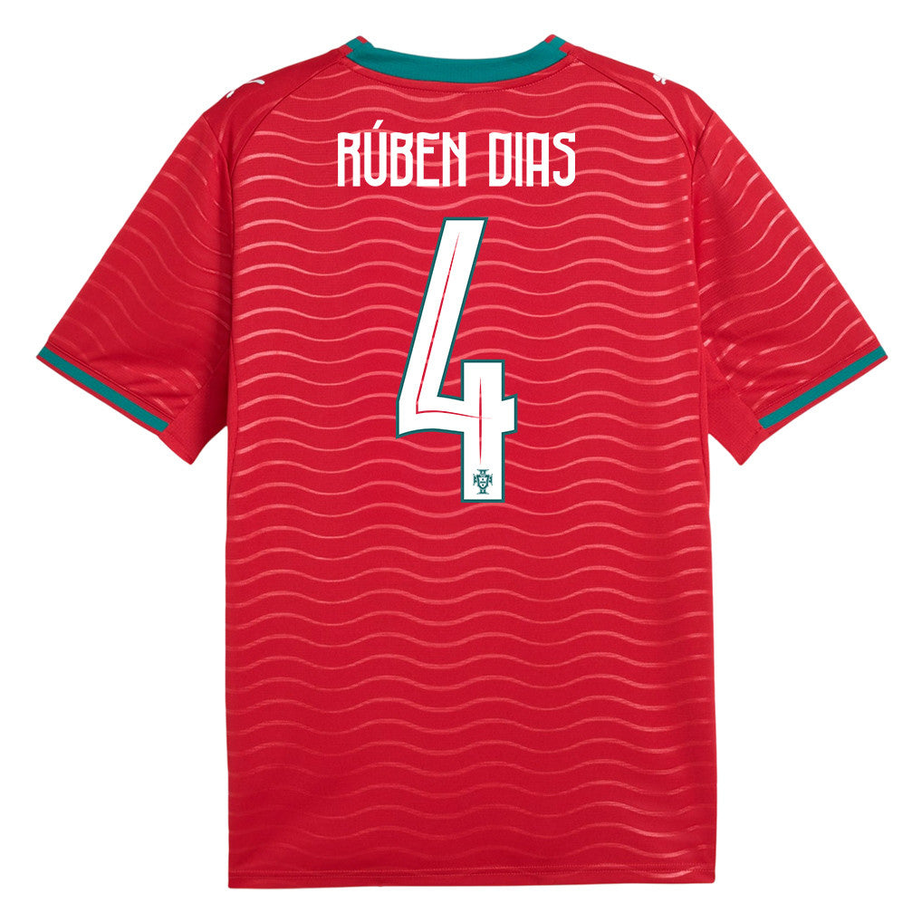 Rúben Dias 4 Portugal National Team 2026 Home Soccer Jersey - Red, Men