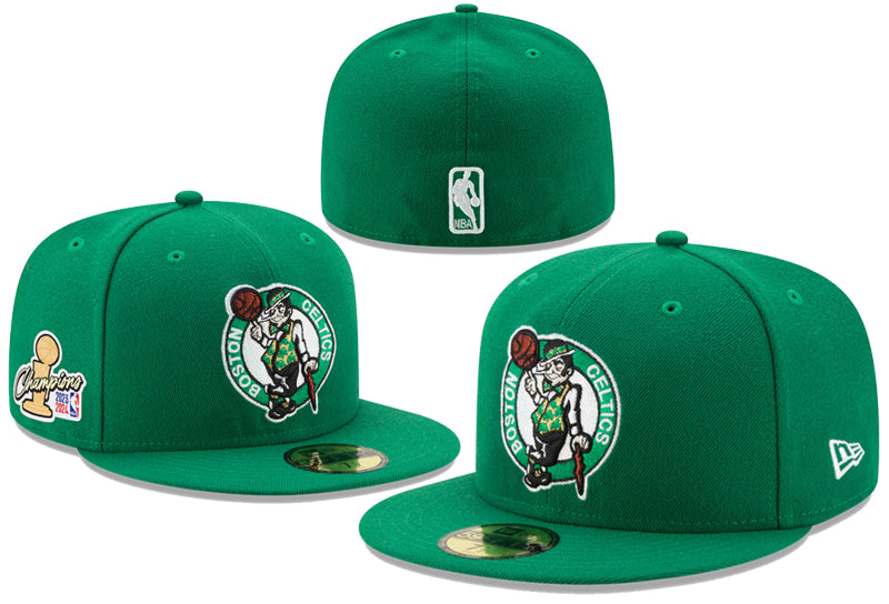 New Era 59FIFTY Boston Celtics 2023-2024 NBA Champions Side Patch Fitted Hat - Kelly Green