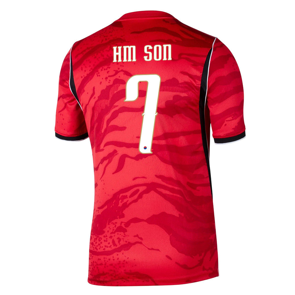 Son Heung-min 7 South Korea National Team 2026 Home Soccer Jersey - Red, Men