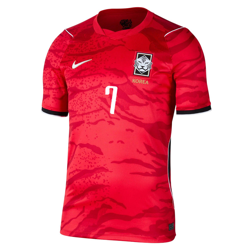 Son Heung-min 7 South Korea National Team 2026 Home Soccer Jersey - Red, Men