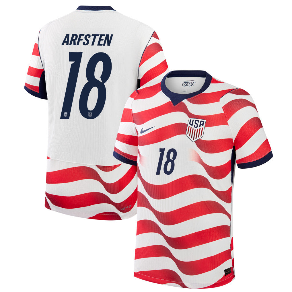 Max Arfsten 18 USMNT 2026 Home Match Soccer Jersey - White, Men