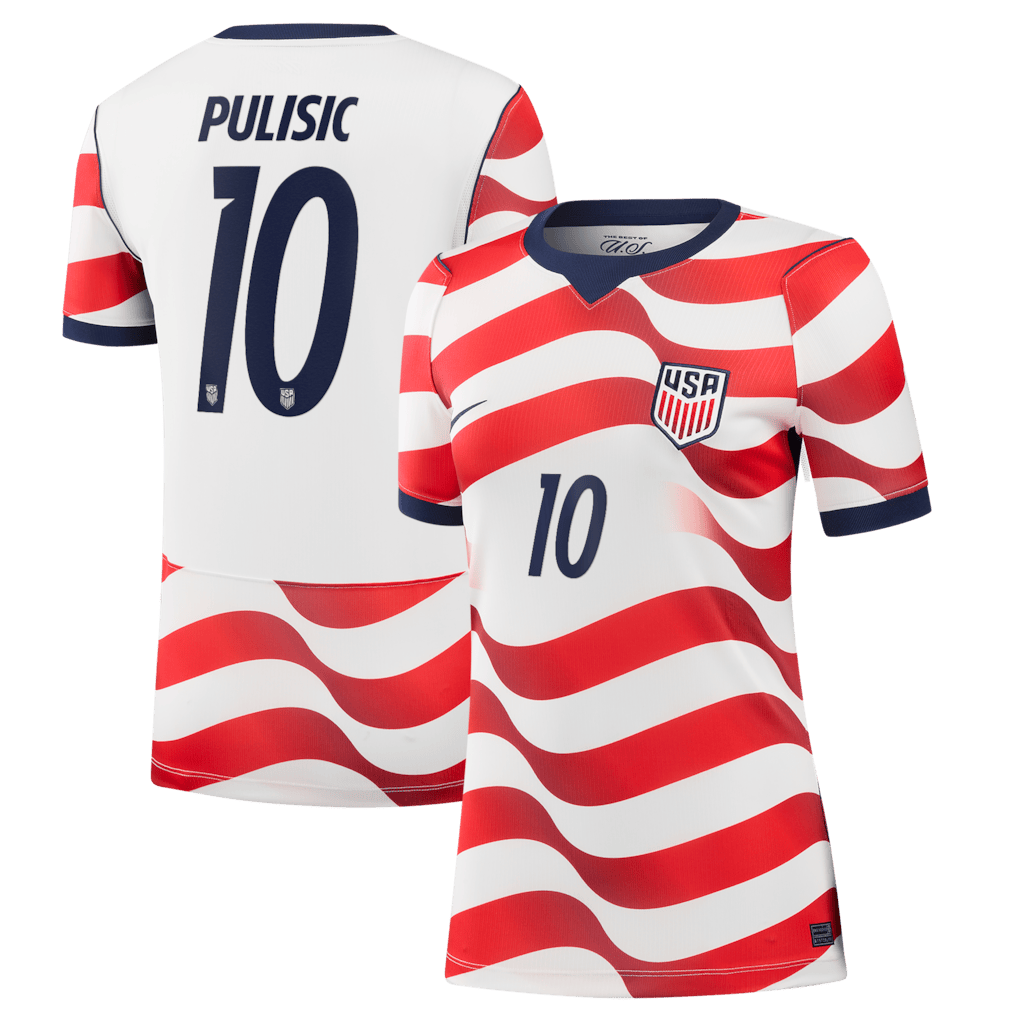 Christian Pulisic 10 USMNT Women's 2026 Home Stadium Soccer Jersey - White