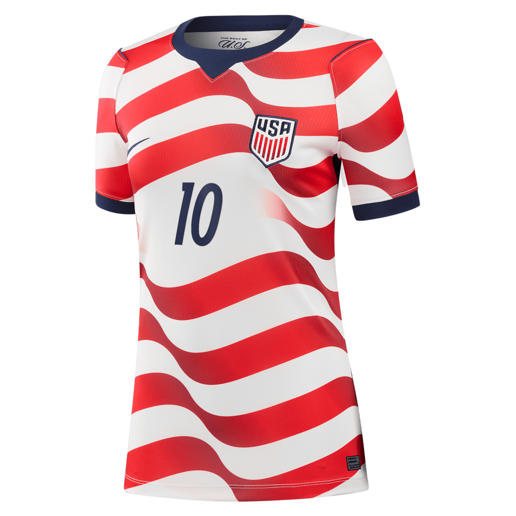 Christian Pulisic 10 USMNT Women's 2026 Home Stadium Soccer Jersey - White