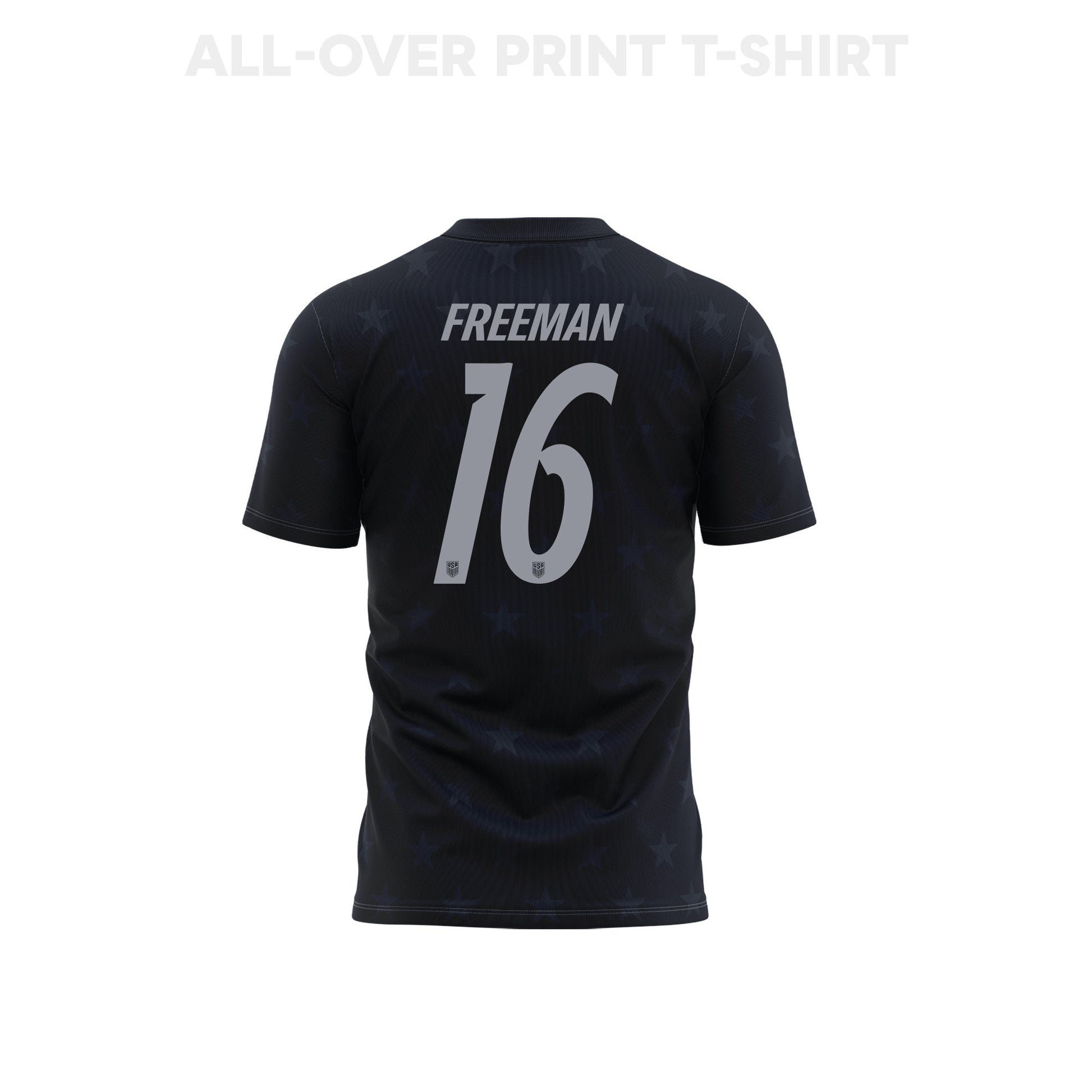Alex Freeman 16 USMNT 2026 Away 3D T-Shirt Fully Soccer Printed – Unisex, Black