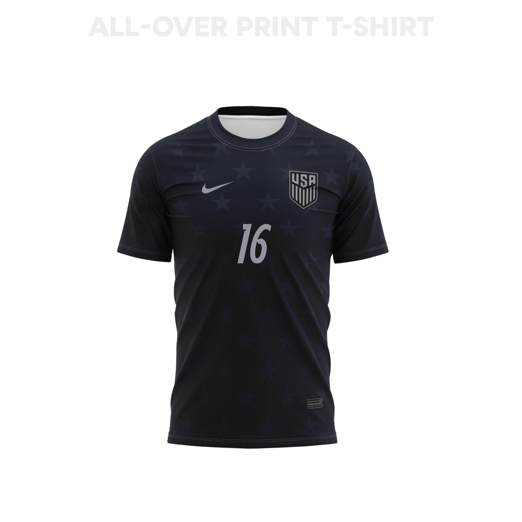 Alex Freeman 16 USMNT 2026 Away 3D T-Shirt Fully Soccer Printed – Unisex, Black