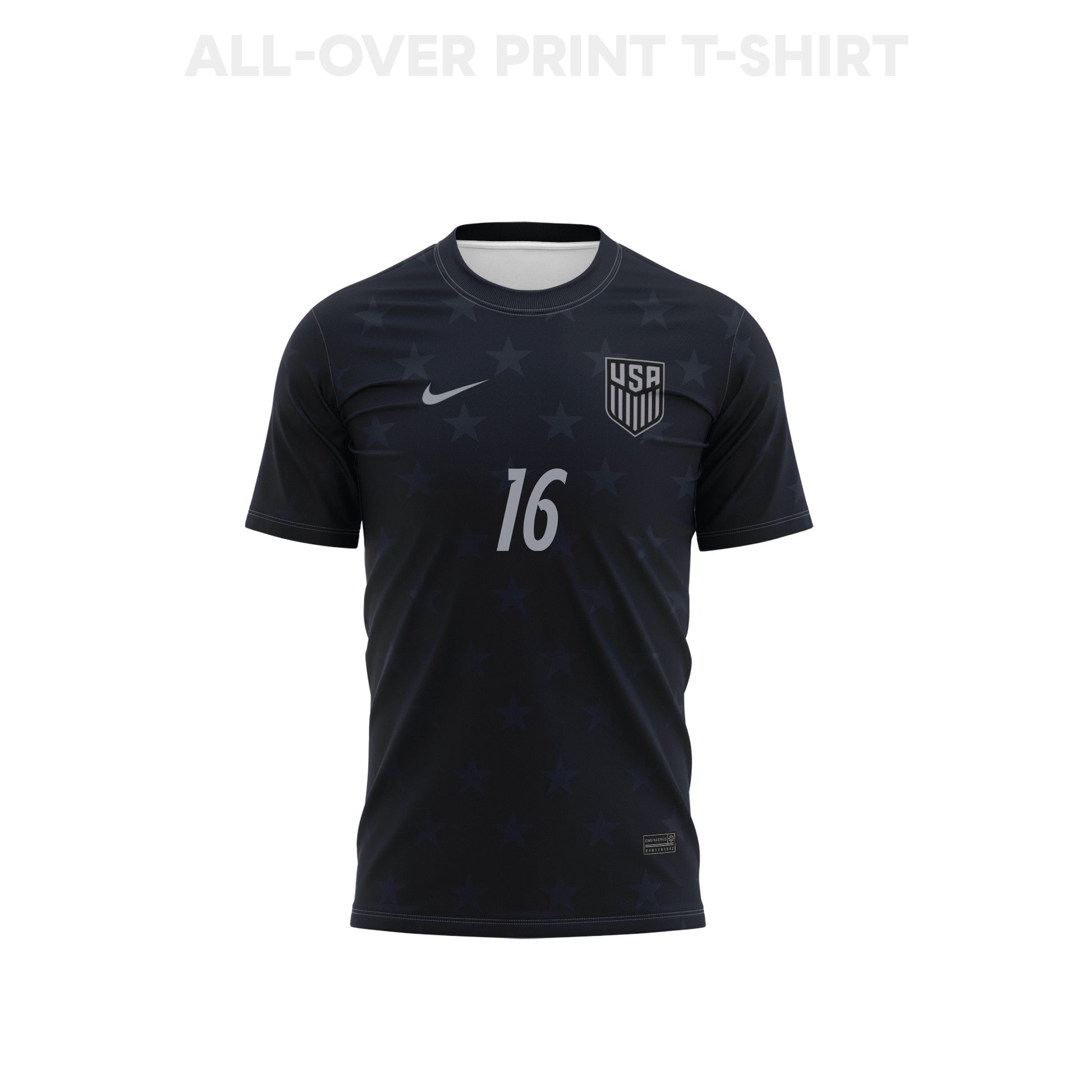 Alex Freeman 16 USMNT 2026 Away 3D T-Shirt Fully Soccer Printed – Unisex, Black