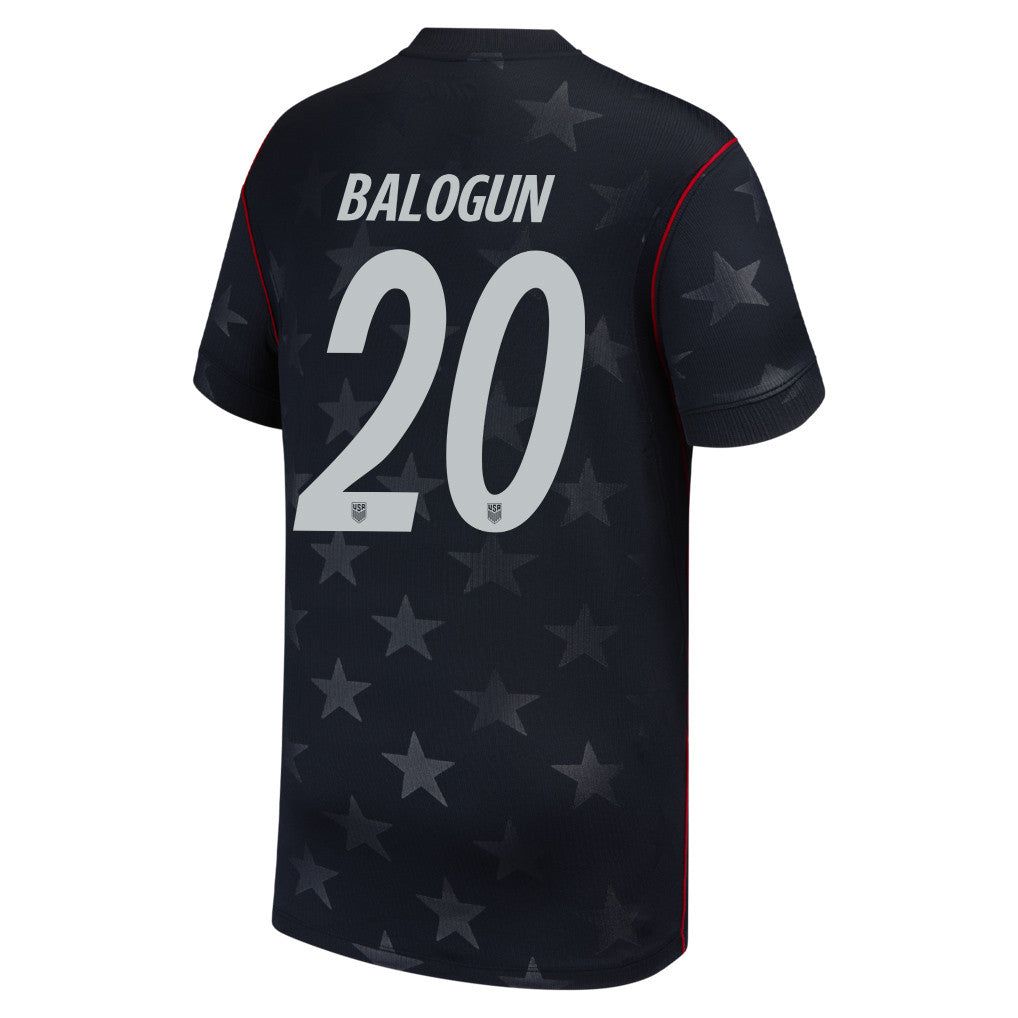 Folarin Balogun 20 USMNT Youth 2026 Away Stadium Soccer Jersey - Blue