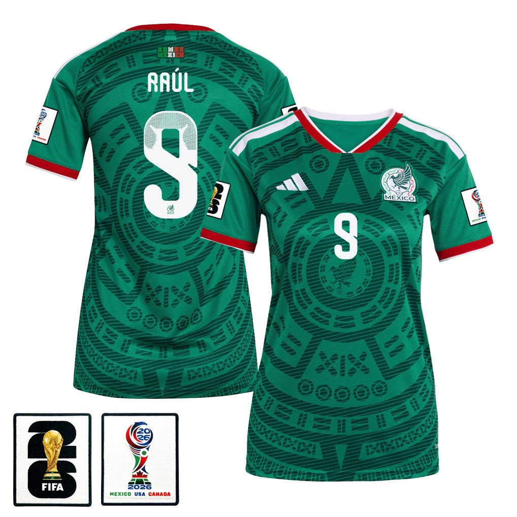 Raúl Jiménez 9 Women's Mexico National Team 2026 Home Soccer Jersey - Green