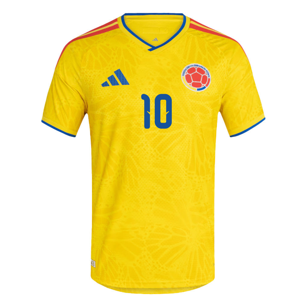 James Rodriguez 10 Colombia National Team 2026 Home Jersey - Yellow, Men