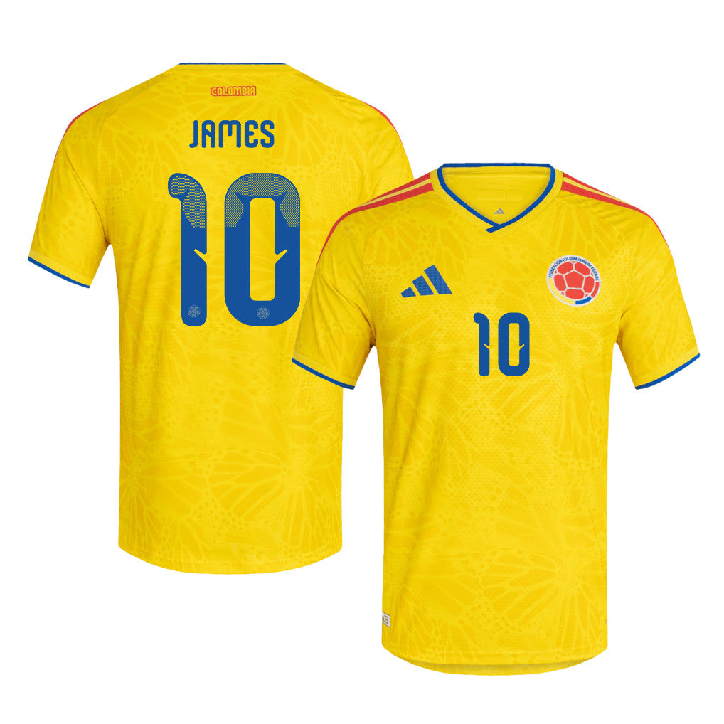 James Rodriguez 10 Colombia National Team 2026 Home Jersey - Yellow, Men