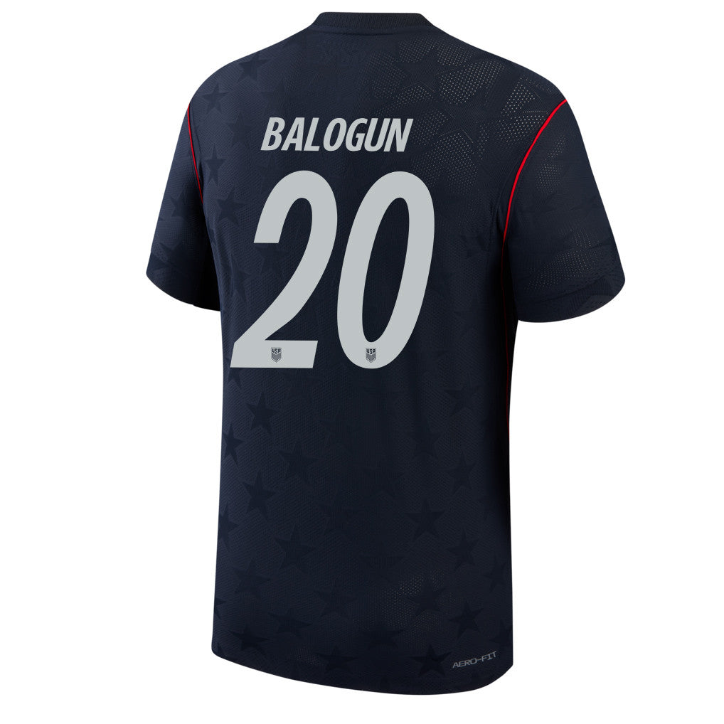 Folarin Balogun 20 USMNT 2026 Away Match Soccer Jersey - Blue Men